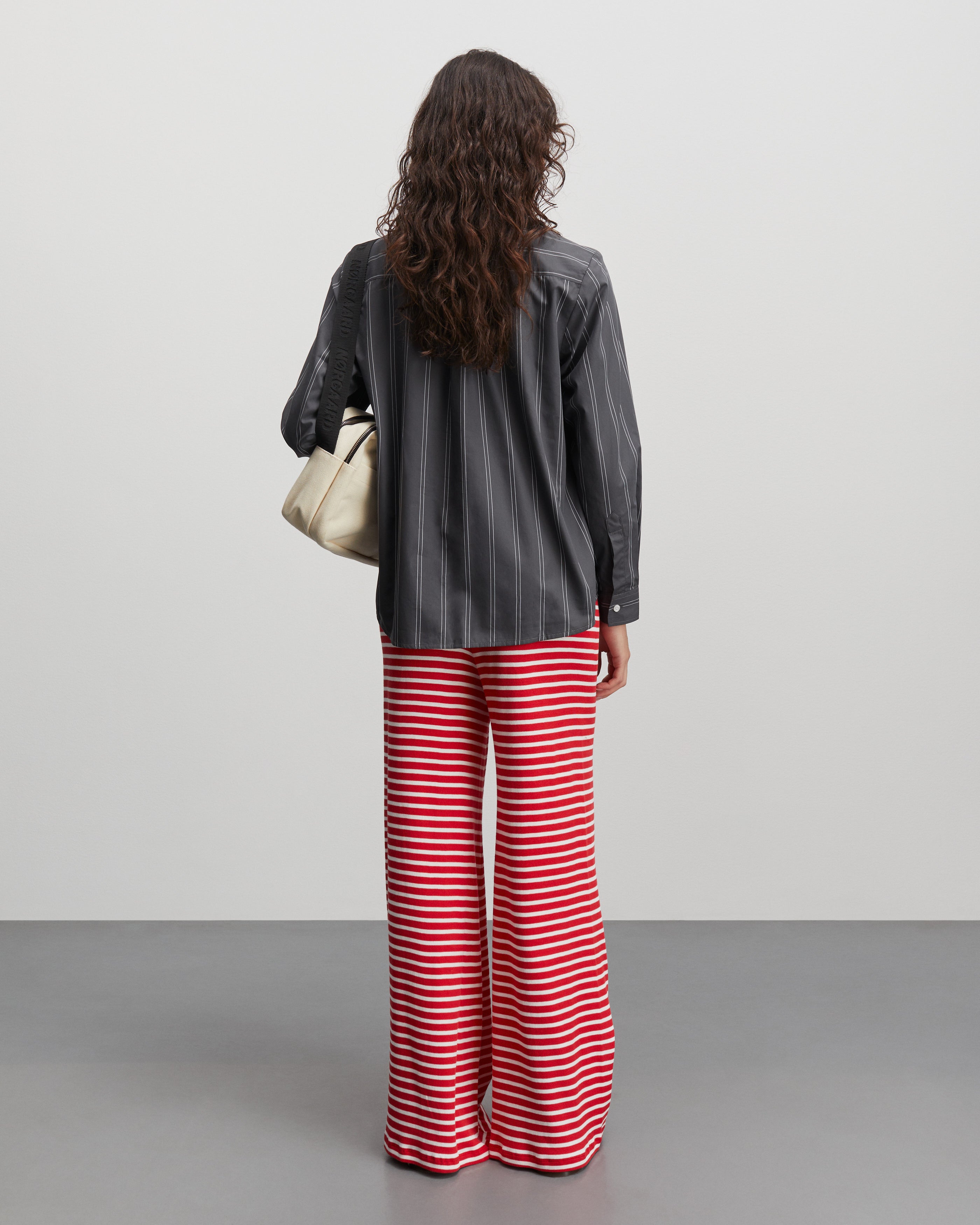 2X2 Cotton Stripe Veran bukser - High Risk Red/White Alyssum